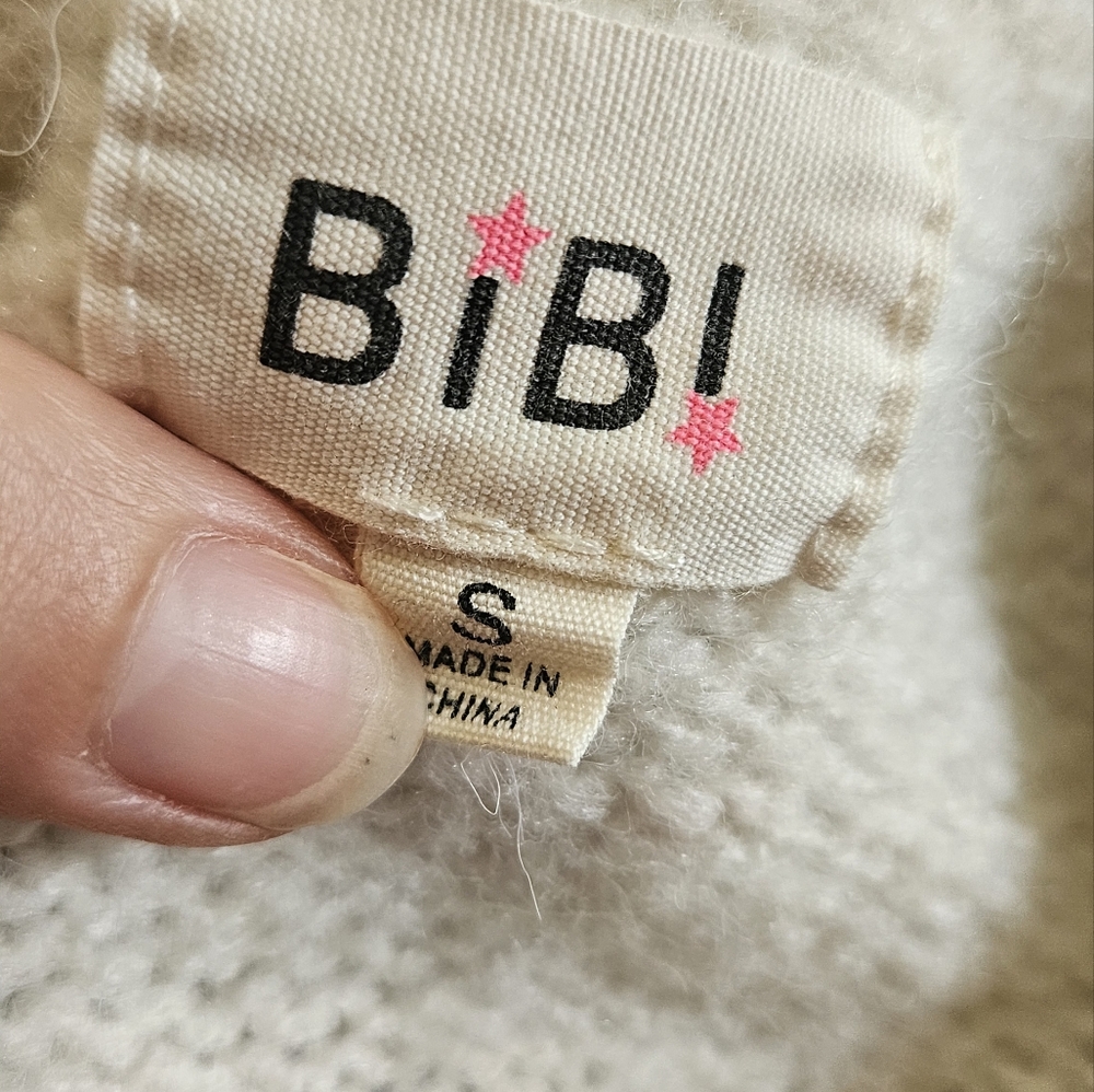 BIBI "It's My Birthday" Sweater Top Tinsel In Ivory/pink/green. Size Small - Picture 5 of 14